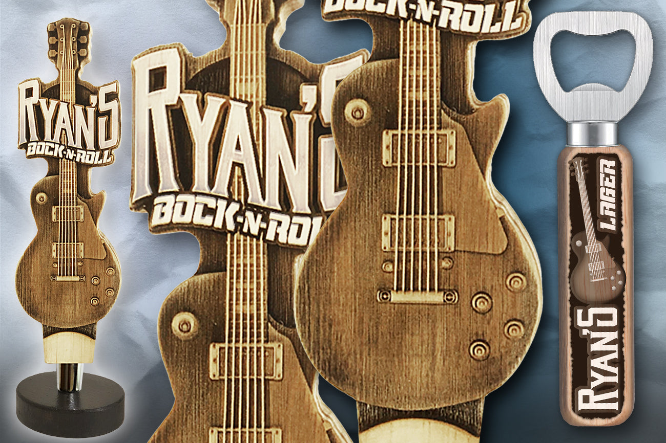 Personalized Guitar Tap Pull Handles